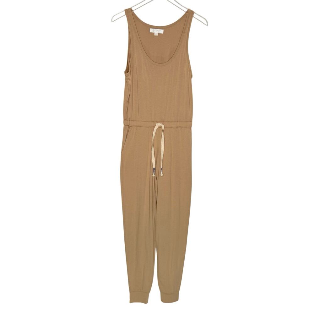 Spiritual Gangster Perfect Lounge Jumpsuit S NEW Tan Scoop Neck Sleeveless